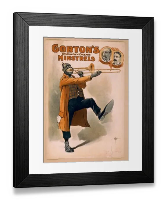 Framed Print : Gortons Original New Orleans Minstrels