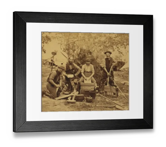 Framed Print : Servants at quarters of Prince de Joinville in front of York