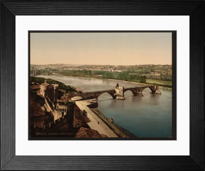 Framed Print : General view and Benezech Bridge, Avignon, Provence, France Framed Print : General view and Benezech Bridge, Avignon, Provence, France