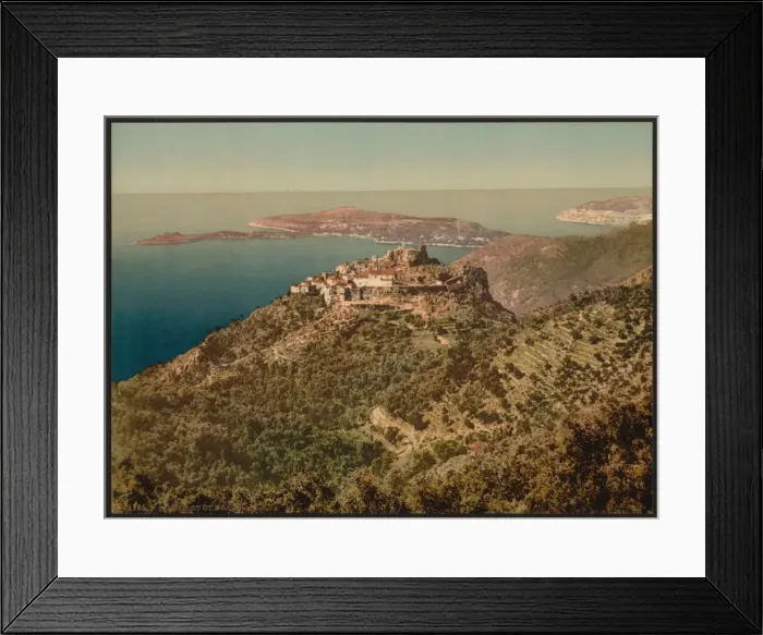 Framed Print : General view, Eze and St. Jean, Riviera Framed Print : General view, Eze and St. Jean, Riviera