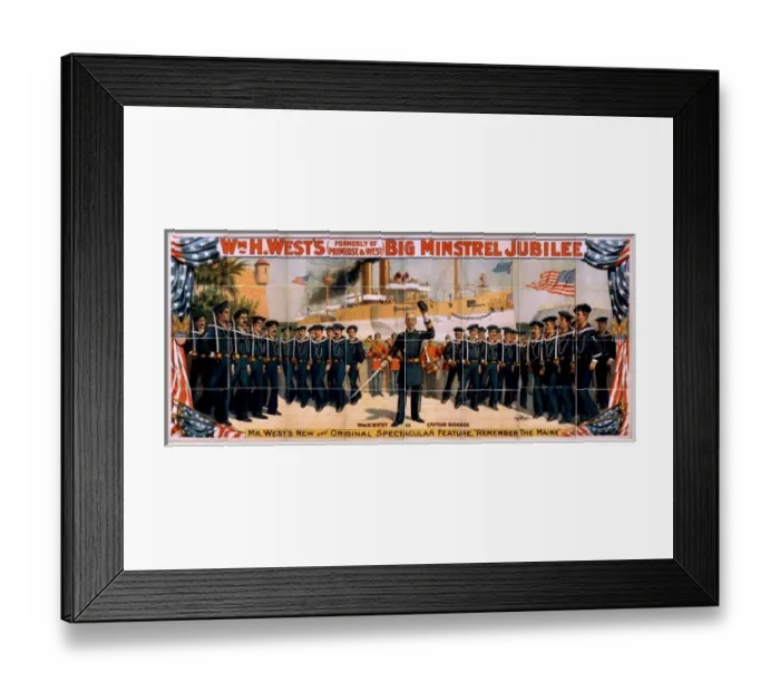 Framed Print : Wm. H. Wests Big Minstrel Jubilee (formerly of Primrose & W Framed Print : Wm. H. Wests Big Minstrel Jubilee (formerly of Primrose & W