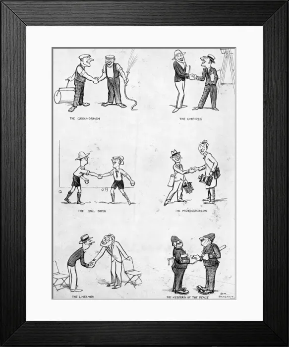 Framed Print : Giving a Hand at Wimbledon by H. M. Bateman Framed Print : Giving a Hand at Wimbledon by H. M. Bateman