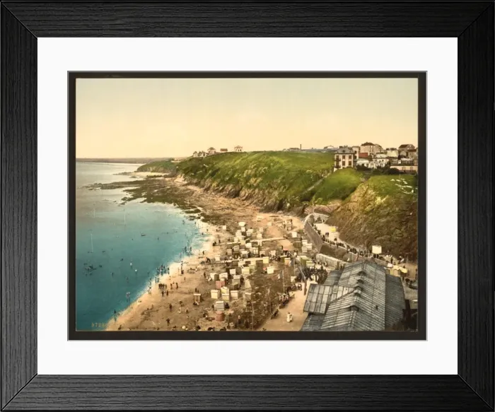 Framed Print : Beach at bathing time, Granville, France