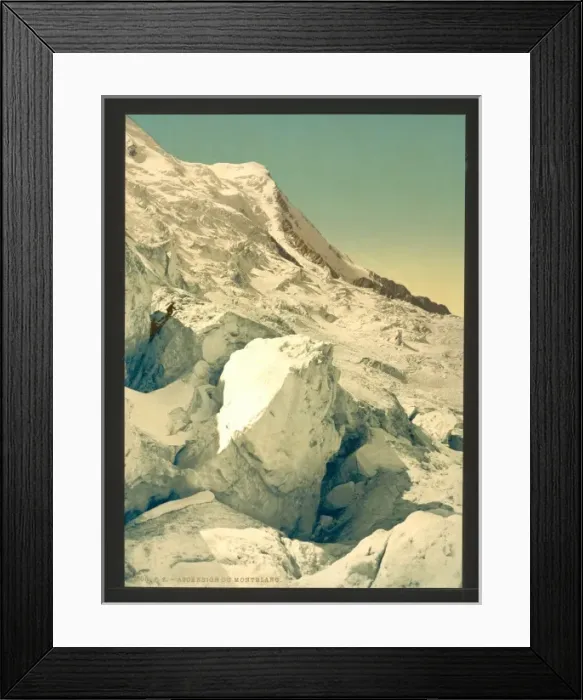 Framed Print : Ascension du Mont Blanc, Chamonix Valley, France Framed Print : Ascension du Mont Blanc, Chamonix Valley, France