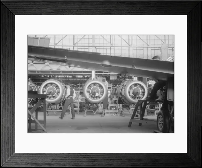 Framed Print : At one of the final assembly stages in the Vought-Sikorsky A Framed Print : At one of the final assembly stages in the Vought-Sikorsky A