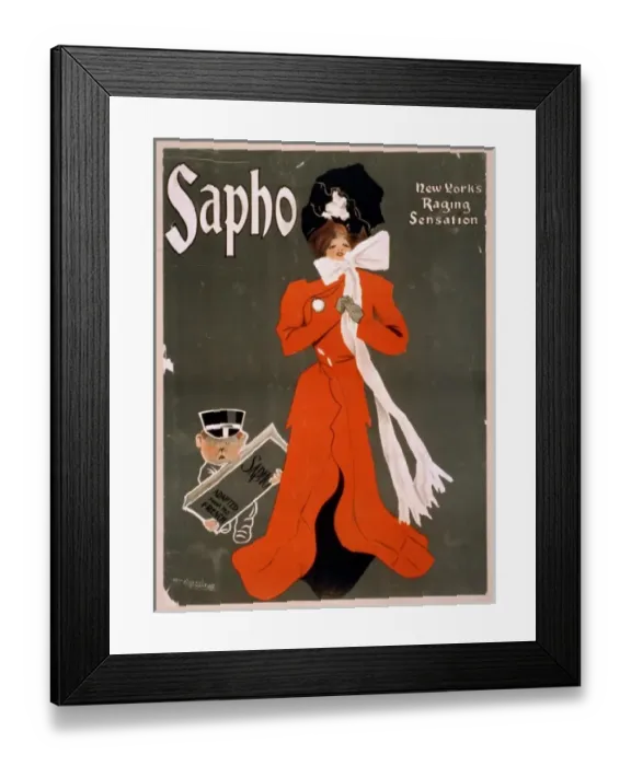 Framed Print : Sapho New Yorks raging sensation Framed Print : Sapho New Yorks raging sensation