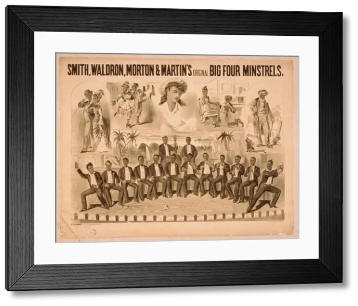 Framed Print : Smith, Waldron, Morton & Martins Original Big Four Minstrel Framed Print : Smith, Waldron, Morton & Martins Original Big Four Minstrel