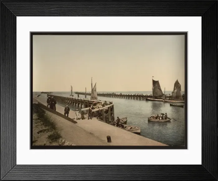 Framed Print : Entrance to the port, Blankenberghe, Belgium Framed Print : Entrance to the port, Blankenberghe, Belgium