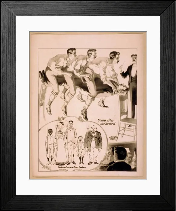 Framed Print : Hypnotist directing a group of people to do unusual things Framed Print : Hypnotist directing a group of people to do unusual things