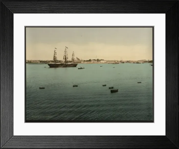 Framed Print : General view from Point Pen-Mane, Lorient, France Framed Print : General view from Point Pen-Mane, Lorient, France