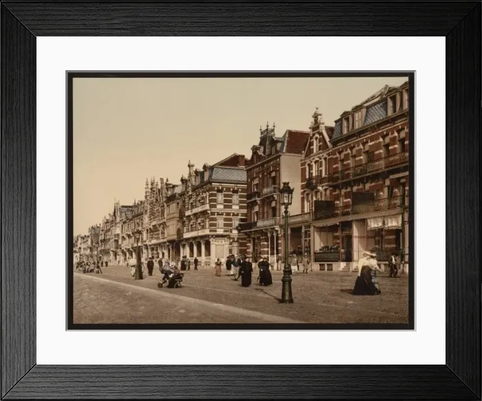 Framed Print : The beach and villas, Blankenberghe, Belgium Framed Print : The beach and villas, Blankenberghe, Belgium