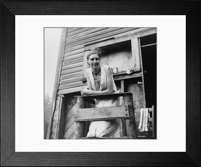 Framed Print : Wife of unemployed coal miner, suffering from TB, living in Framed Print : Wife of unemployed coal miner, suffering from TB, living in