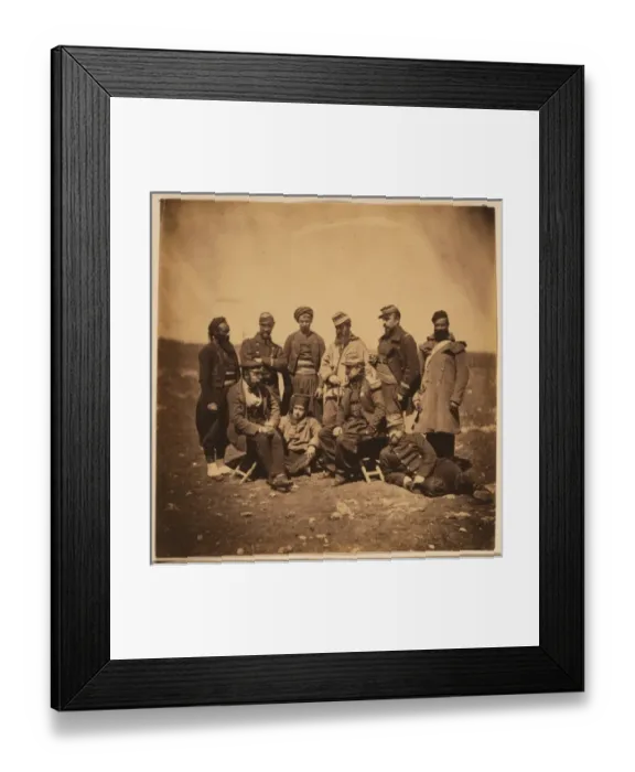 Framed Print : General Cissa, with officers & soldiers of General Bosquet s Framed Print : General Cissa, with officers & soldiers of General Bosquet s