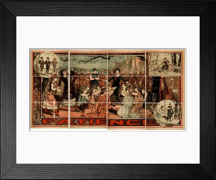 Framed Print : Patience. Male character surrounded by girls in togas Framed Print : Patience. Male character surrounded by girls in togas