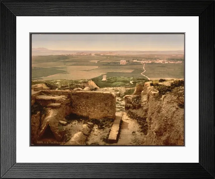 Framed Print : Tombs and view of Goletta, Carthage, Tunisia Framed Print : Tombs and view of Goletta, Carthage, Tunisia