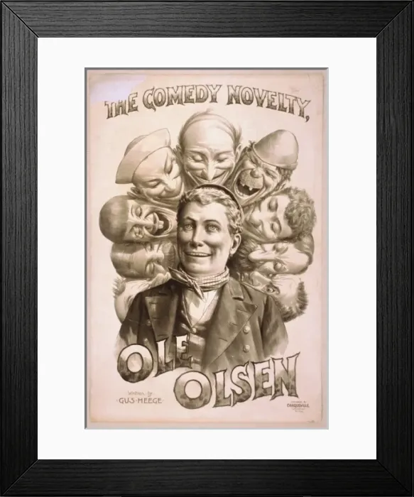 Framed Print : The comedy novelty, Ole Olson Framed Print : The comedy novelty, Ole Olson