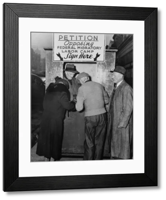 Framed Print : Opposition to government migratory labor camps. Portland, Or Framed Print : Opposition to government migratory labor camps. Portland, Or