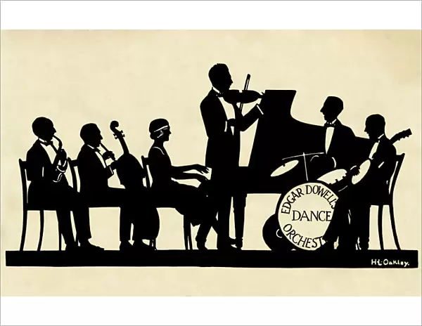 Silhouette of Edgar Dowells Dance Orchestra