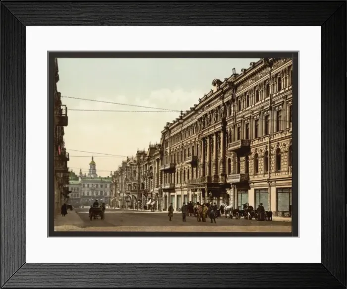 Framed Print : Nicolviewskaia, (i. e. Nikolaevskaia), street, Kiev, Russia Framed Print : Nicolviewskaia, (i. e. Nikolaevskaia), street, Kiev, Russia