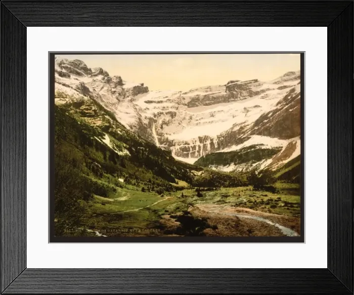 Framed Print : La Cirque and waterfall, Gavarnie, Pyrenees, France Framed Print : La Cirque and waterfall, Gavarnie, Pyrenees, France
