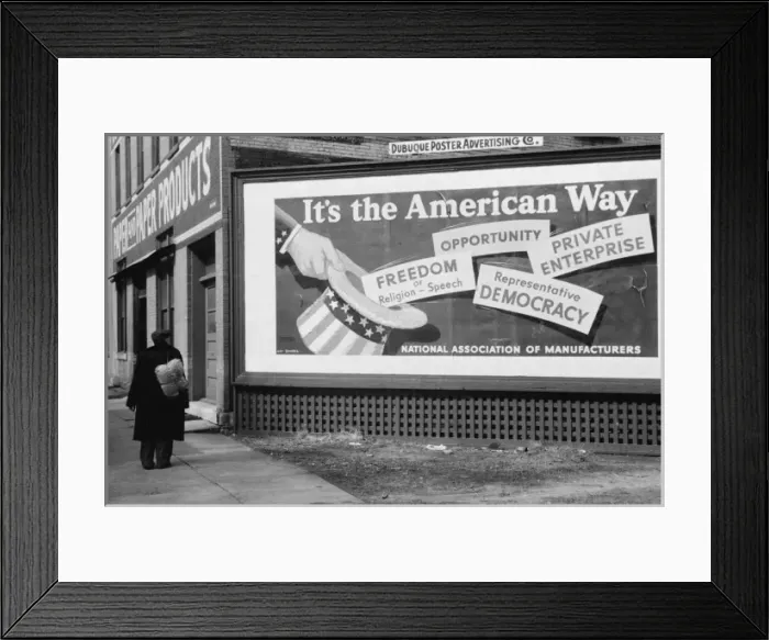Framed Print : National Association of Manufacturers sign, Dubuque, Iowa Framed Print : National Association of Manufacturers sign, Dubuque, Iowa