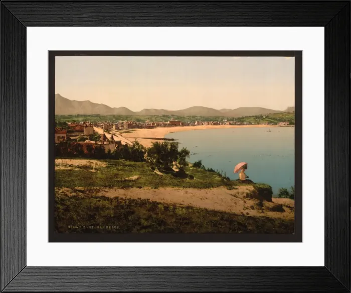 Framed Print : St. Jean de Luz, from Ste. Barbe, Pyrenees, France Framed Print : St. Jean de Luz, from Ste. Barbe, Pyrenees, France