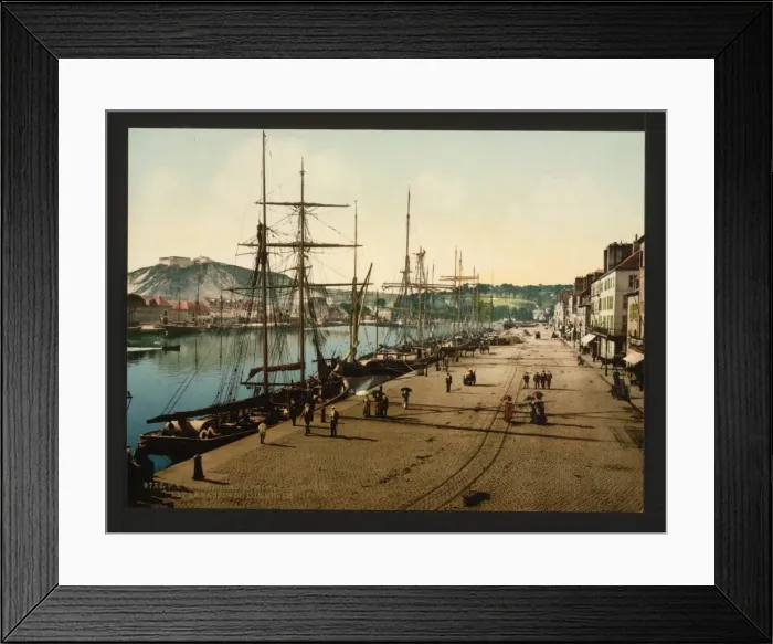 Framed Print : Quay Alex. III and commercial docks, Cherbourg, France Framed Print : Quay Alex. III and commercial docks, Cherbourg, France