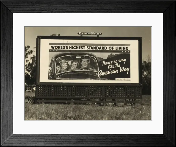 Framed Print : Billboard on US Highway 99 in California. National advertisi Framed Print : Billboard on US Highway 99 in California. National advertisi
