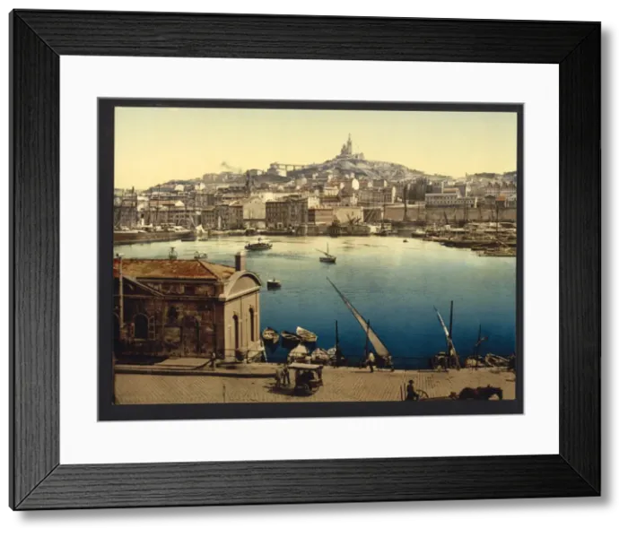 Framed Print : The harbor, Marseilles, France Framed Print : The harbor, Marseilles, France