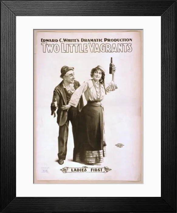 Framed Print : Edward C. Whites dramatic production, Two little vagrants Framed Print : Edward C. Whites dramatic production, Two little vagrants