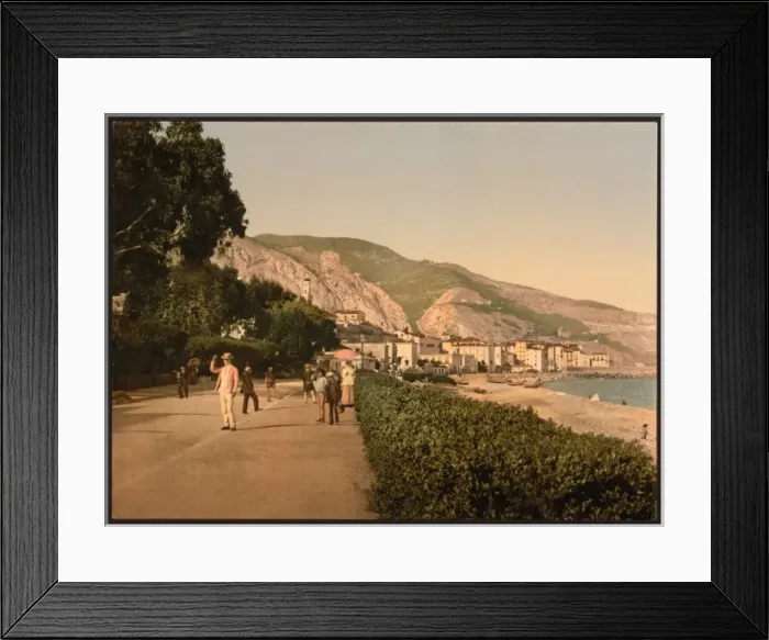 Framed Print : Promenade du midi, Mentone, Riviera Framed Print : Promenade du midi, Mentone, Riviera