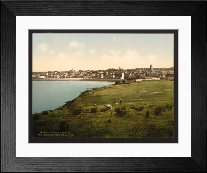 Framed Print : View from the fort, St. Servan, Pyrenees, France Framed Print : View from the fort, St. Servan, Pyrenees, France