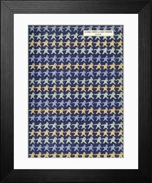 Framed Print : Fabric design, Art Gout Beaute, 1929 Framed Print : Fabric design, Art Gout Beaute, 1929