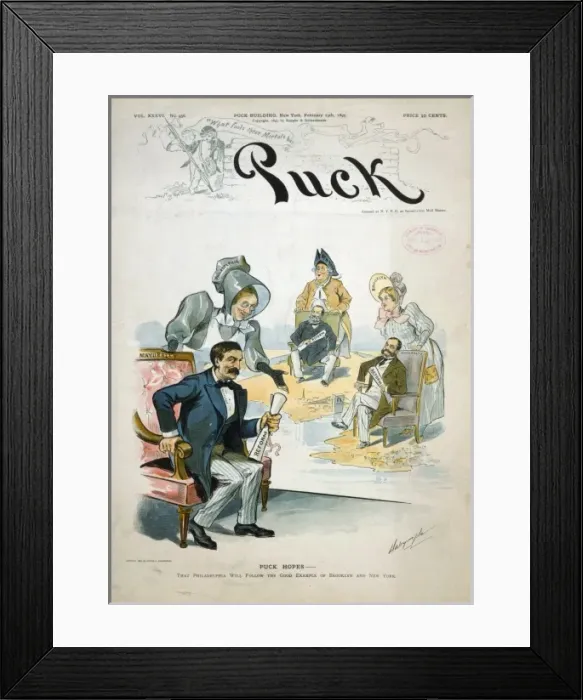 Framed Print : Puck hopes - that Philadelphia will follow the good example Framed Print : Puck hopes - that Philadelphia will follow the good example