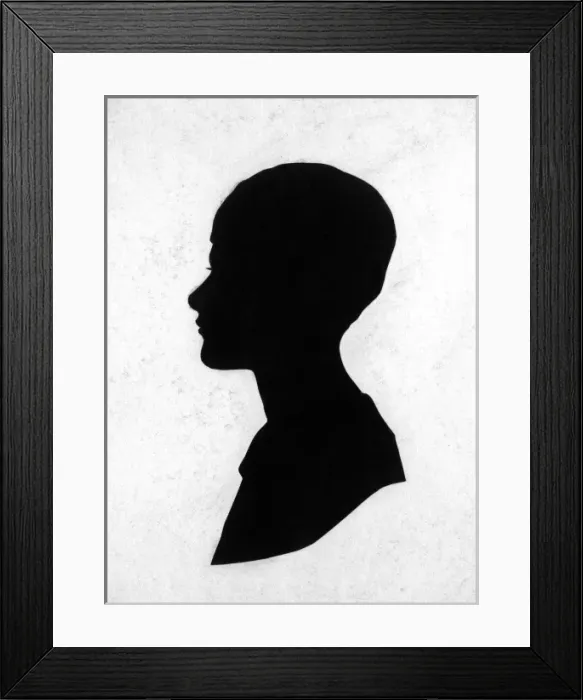 Framed Print : Silhouette portrait of Princess Margaret of Greece Framed Print : Silhouette portrait of Princess Margaret of Greece
