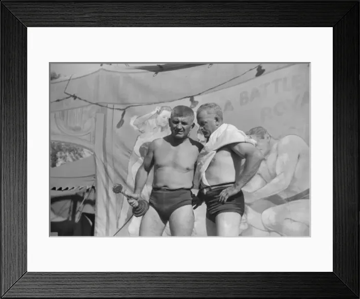 Framed Print : Wrestlers at the Worlds Fair in Tunbridge, Vermont Framed Print : Wrestlers at the Worlds Fair in Tunbridge, Vermont