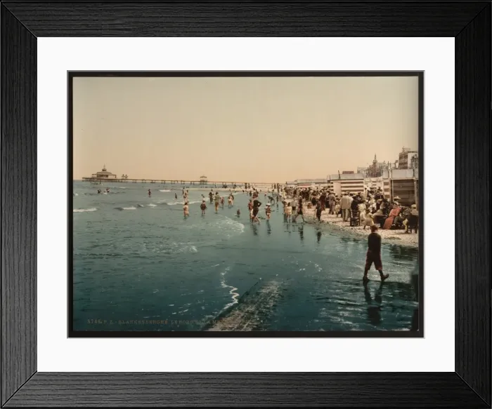 Framed Print : The pier and shore, Blankenberghe, Belgium Framed Print : The pier and shore, Blankenberghe, Belgium