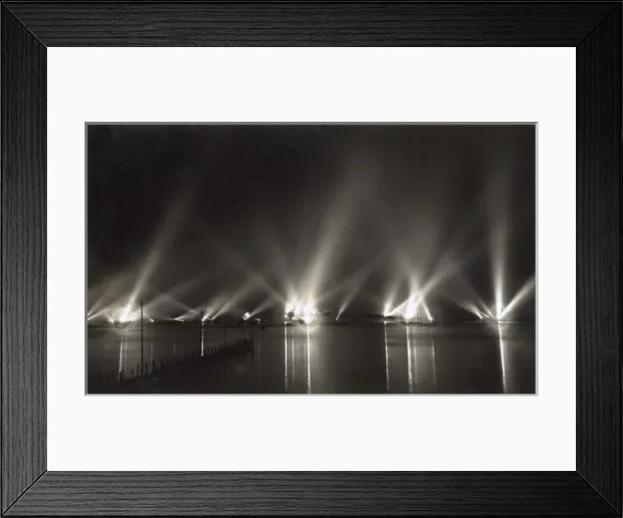 Framed Print : Weymouth - Ships illuminated for visit by British Royals Framed Print : Weymouth - Ships illuminated for visit by British Royals