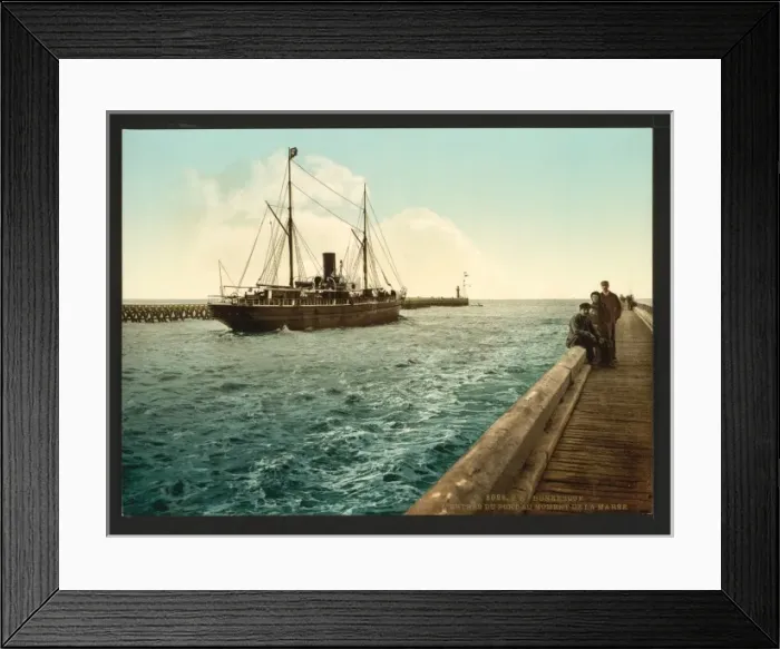Framed Print : Mouth of the harbor, Dunkirk, France Framed Print : Mouth of the harbor, Dunkirk, France