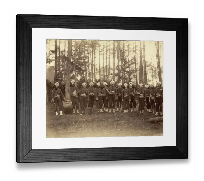 Framed Print : Band of 114th Pennsylvania Infantry, in front of Petersburg Framed Print : Band of 114th Pennsylvania Infantry, in front of Petersburg