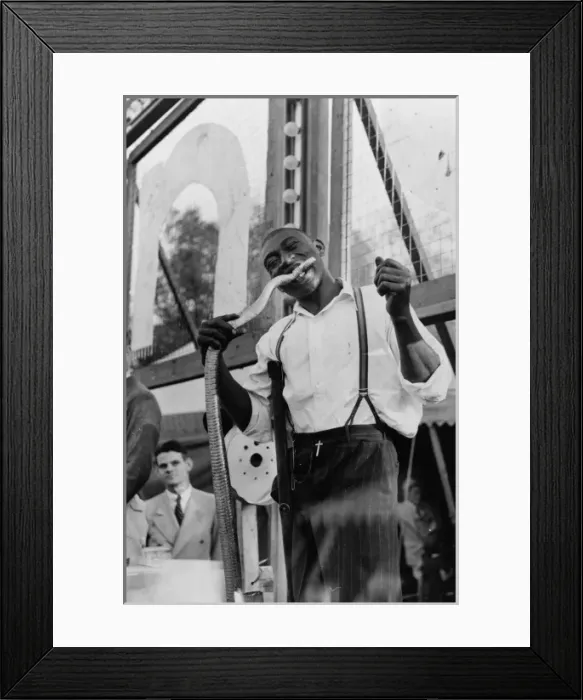 Framed Print : Snake eater, sideshow, Donaldsonville, Louisiana Framed Print : Snake eater, sideshow, Donaldsonville, Louisiana