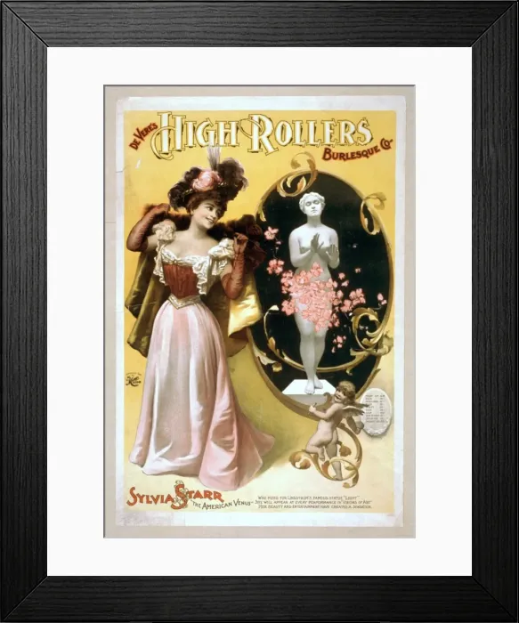Framed Print : Deveres High Rollers Burlesque Co Framed Print : Deveres High Rollers Burlesque Co