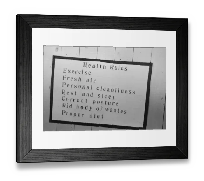 Framed Print : Sign in schoolroom, Southeast Missouri Farms Framed Print : Sign in schoolroom, Southeast Missouri Farms