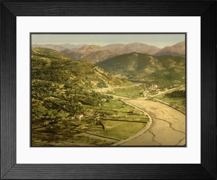 Framed Print : Corniche Road and Paillon Valley, Nice, Riviera