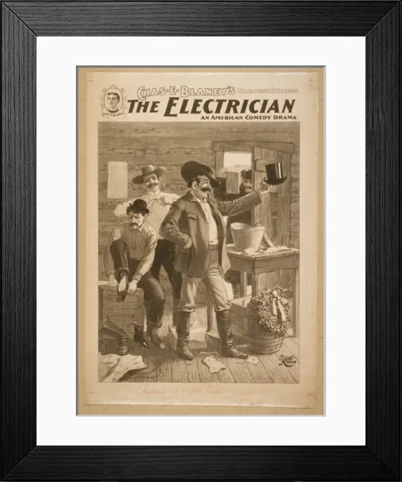 Framed Print : The electrician an American comedy drama : Chas. E. Blaney s Framed Print : The electrician an American comedy drama : Chas. E. Blaney s