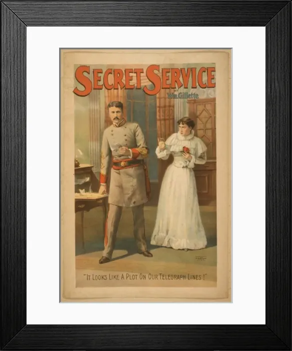 Framed Print : Secret service by Wm. Gillette Framed Print : Secret service by Wm. Gillette