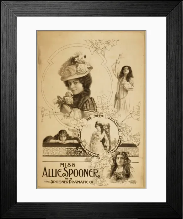 Framed Print : Miss Allie Spooner with The Spooner Dramatic Co Framed Print : Miss Allie Spooner with The Spooner Dramatic Co