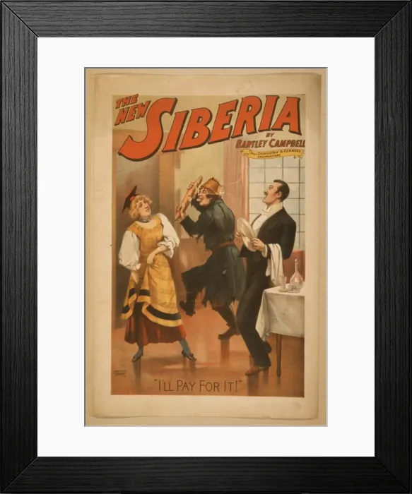 Framed Print : The new Siberia by Bartley Campbell Framed Print : The new Siberia by Bartley Campbell