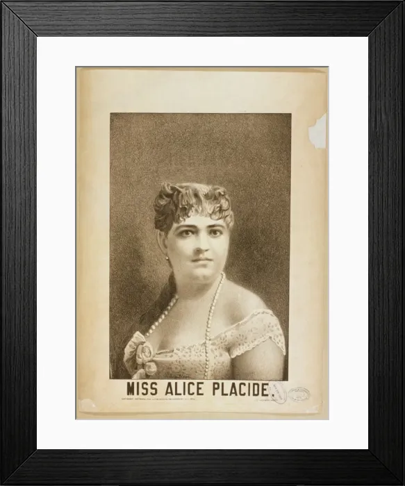 Framed Print : Miss Alice Placide Framed Print : Miss Alice Placide