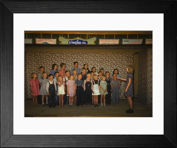 Framed Print : School children singing, Pie Town, New Mexico Framed Print : School children singing, Pie Town, New Mexico